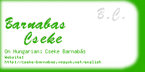 barnabas cseke business card